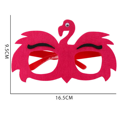 Fashion Rose Red Flamingo Plastic Geometric Cartoon Glasses Frame