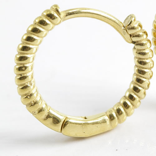 Fashion Golden Single Titanium Steel Twisted Rope Men's Earrings (single)