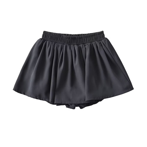 Fashion Charcoal Polyester Pleated Skirt