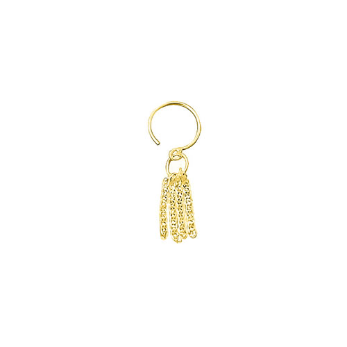 Fashion 1 Gold Tassel Earring Copper Chain Tassel C-shaped Earring Earrings (single)