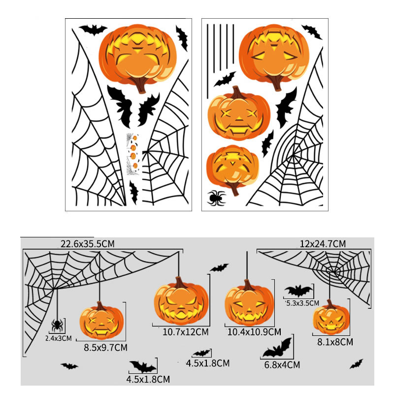 Fashion Spider Pvc Halloween Spider Web Sticker
