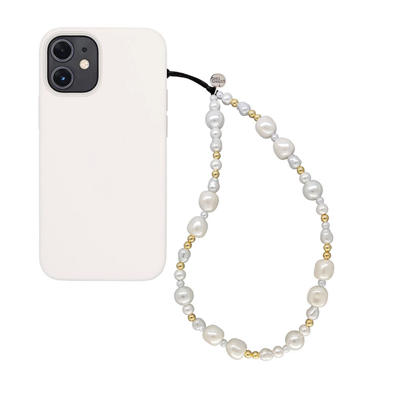 Fashion 1# Pearl Gold Bead Beaded Phone Chain