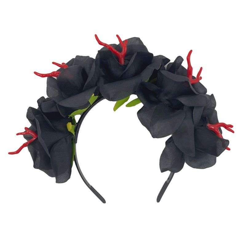 Fashion 8 Black Fabric Flower Headband