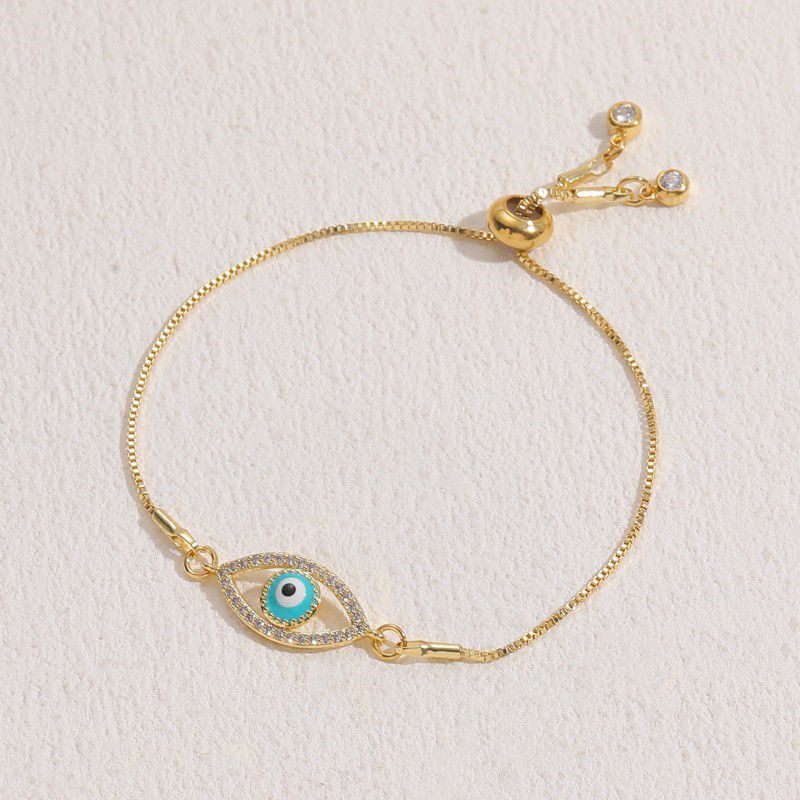 Fashion 3# Copper Oil Drop Diamond Eye Bracelet