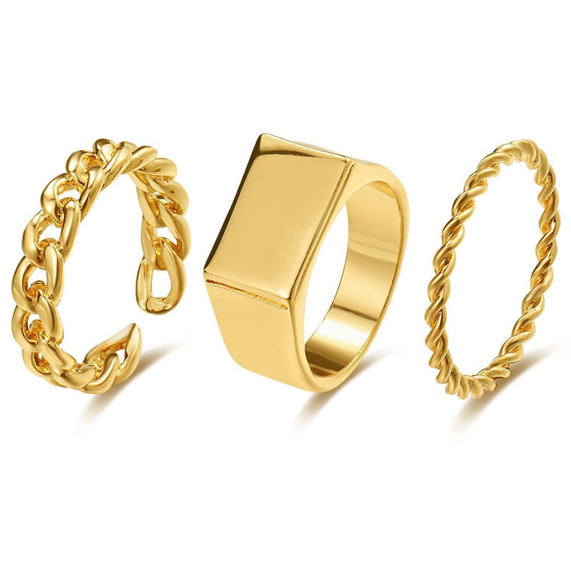 Fashion 16# Alloy Geometric Ring Set
