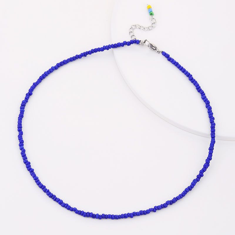Fashion Sapphire Blue Without Pendant Beaded Necklace