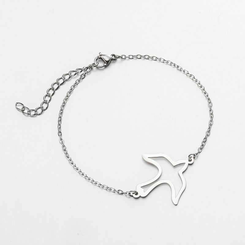 Fashion Steel Color Stainless Steel Hollow Animal Bracelet