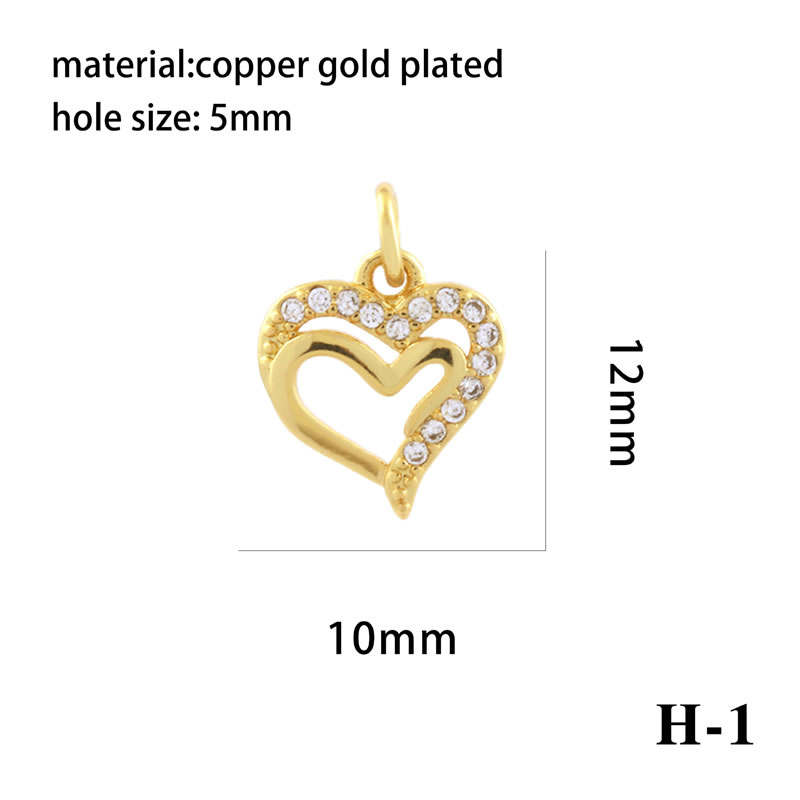 Fashion 13# Gold-plated Copper Diamond Geometric Diy Accessories