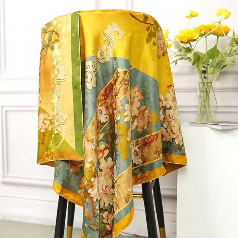 Fashion Xiangyun Yarn 110-30 Faux Silk Printed Double Sided Scarf