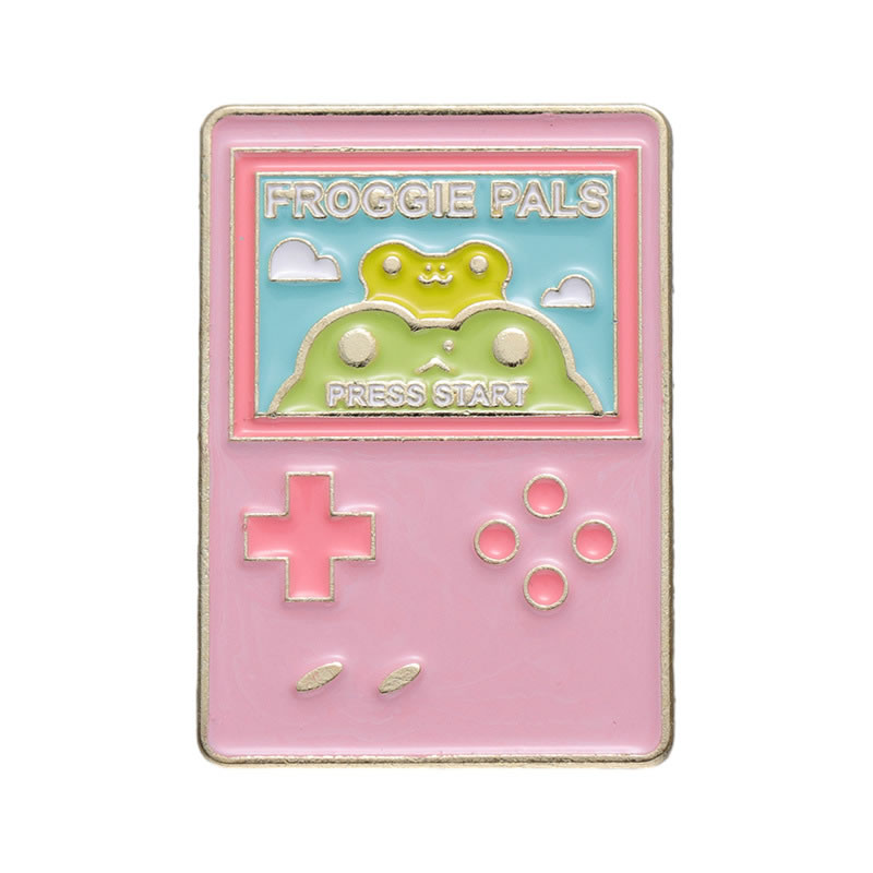 Fashion 3# Alloy Cartoon Frog Game Console Brooch