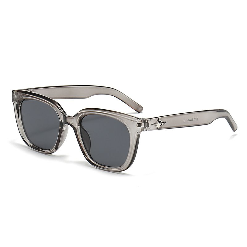 Fashion Gray Frame Black Gray Film Pc Square Cat Eye Large Frame Sunglasses