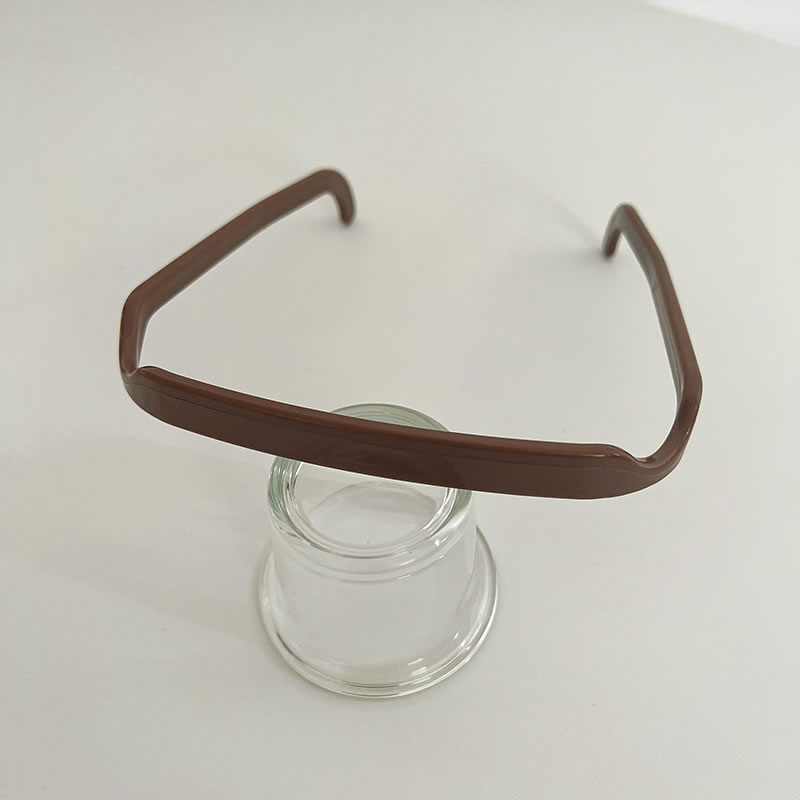Fashion Dark Brown Glasses Headband Acrylic Geometric Square Headband