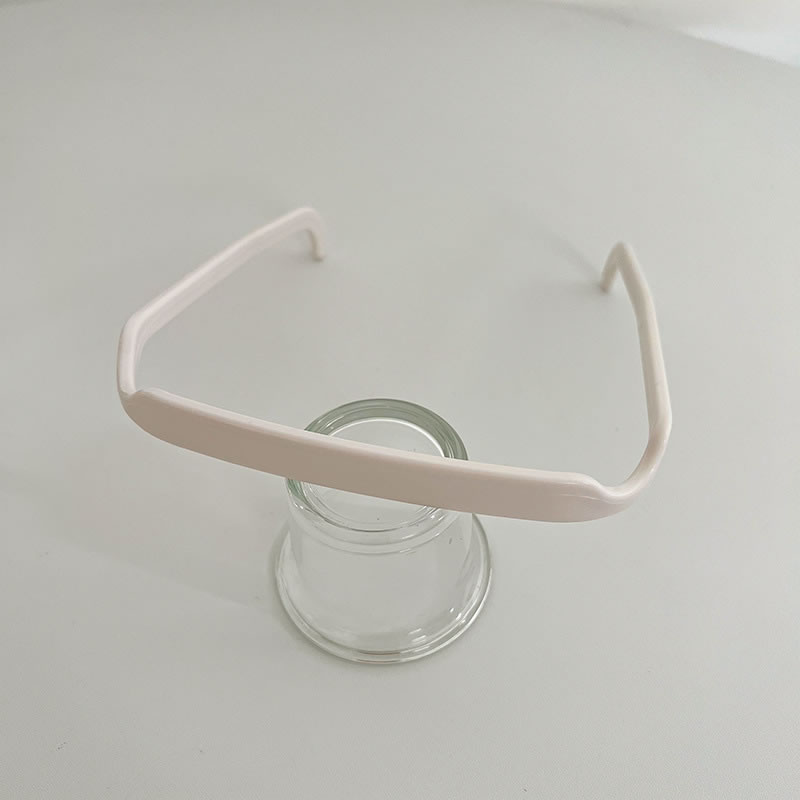 Fashion White Glasses Headband Acrylic Geometric Square Headband