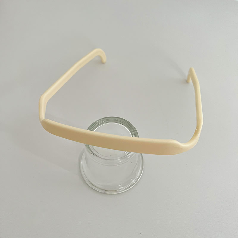 Fashion Beige Glasses Headband Acrylic Geometric Square Headband
