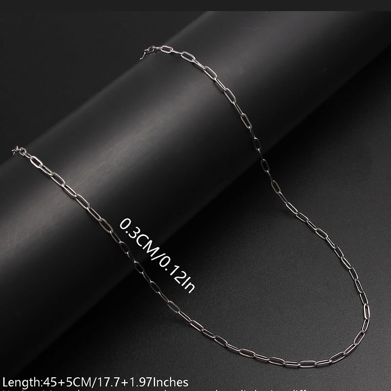 Fashion 9-6 Long Hammer(5 artículos) Stainless Steel Chain Diy Material Necklace