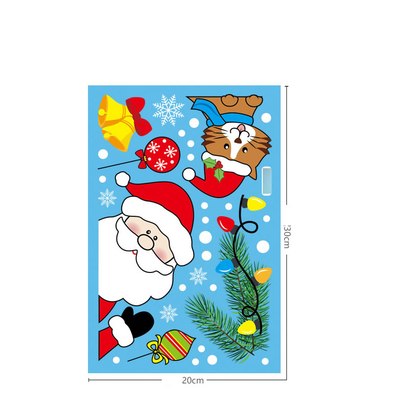 Fashion Santa Bq180 Christmas Window Stickers