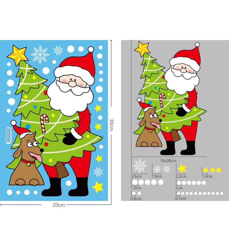 Fashion Christmas Tree Bq183 Christmas Window Stickers