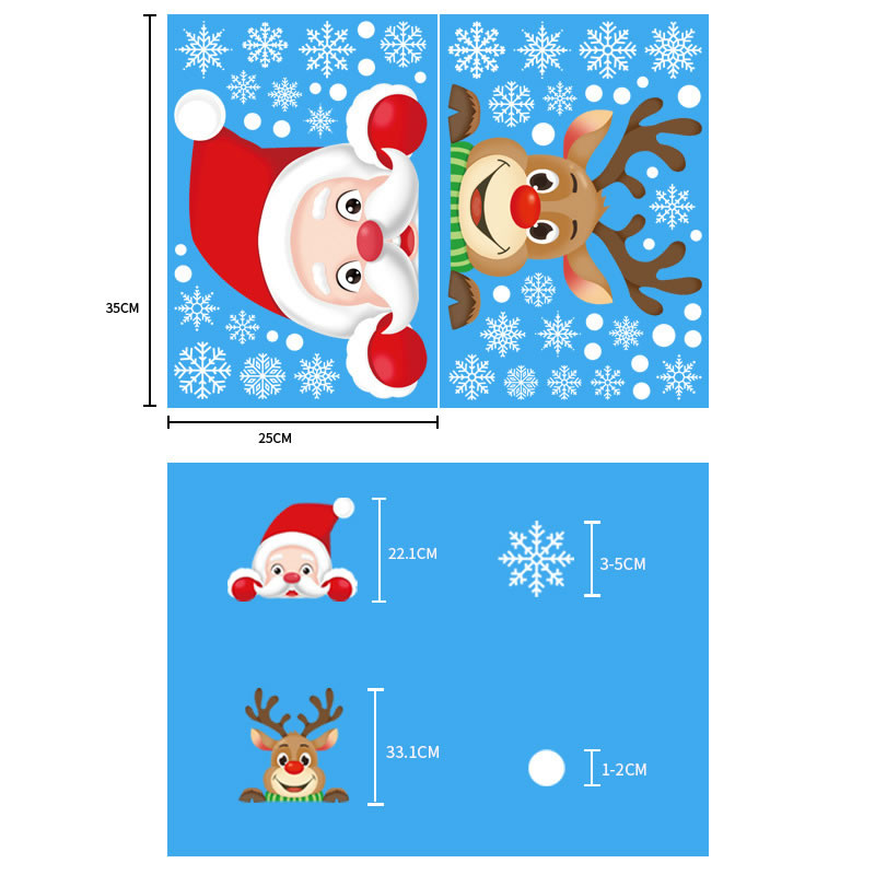Fashion Colorful Christmas Stickers Xc009 Christmas Window Stickers