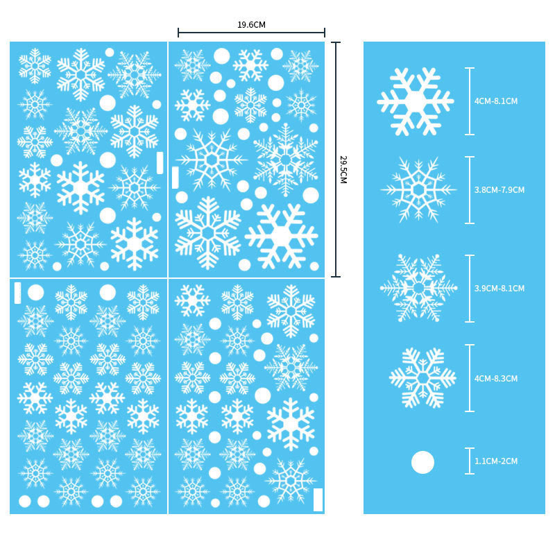 Fashion Snowflake Sticker Bq018 Christmas Window Stickers