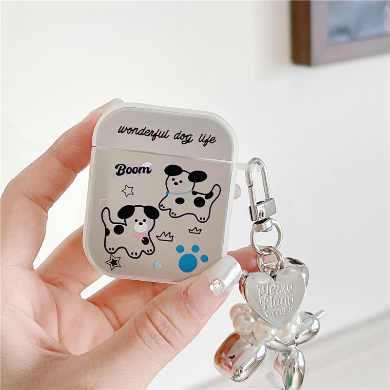Fashion Plane Electroplating Earphone Cover + Pendant Boom Line Puppy Line Puppy Apple Wireless Headphone Case