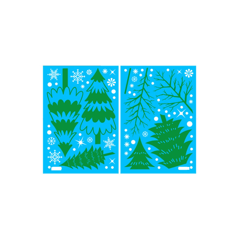 Fashion 6# Pvc Christmas Printing Static Window Sticker