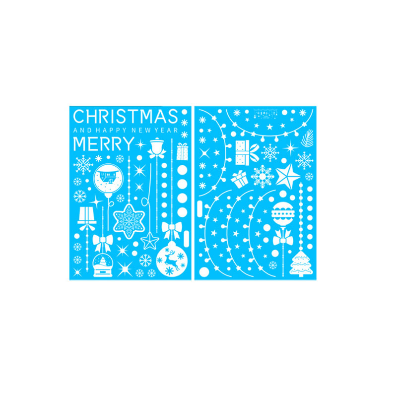 Fashion 9# Pvc Christmas Printing Static Window Sticker