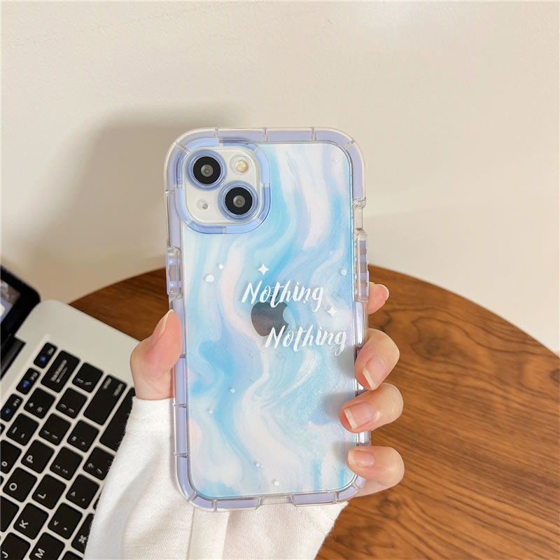 Fashion Gradient Blue Nothing Rendering Star Letter Iphone Case