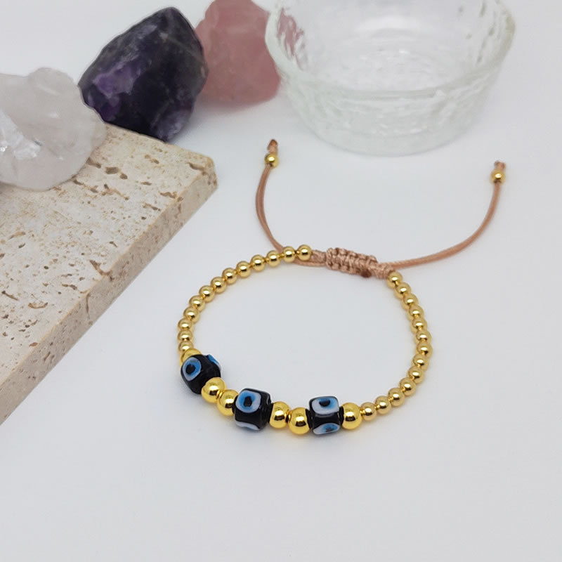 Fashion 11# Gold Bead Eye Bracelet