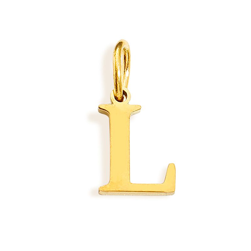 Fashion L-golden Stainless Steel 26 Letters Diy Pendant