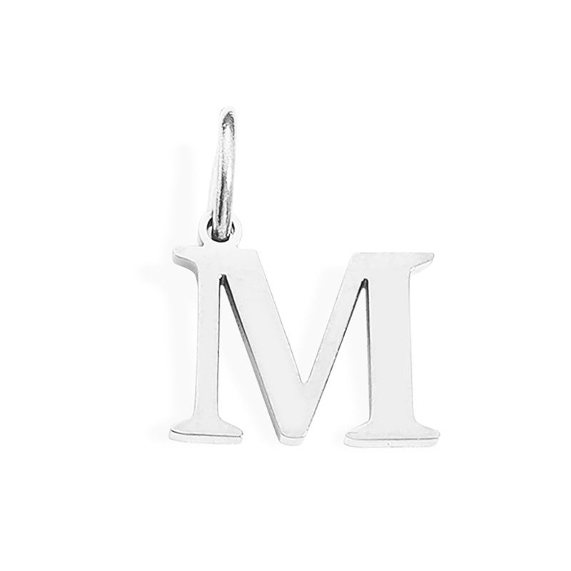 Fashion M-stainless Steel Color Stainless Steel 26 Letters Diy Pendant