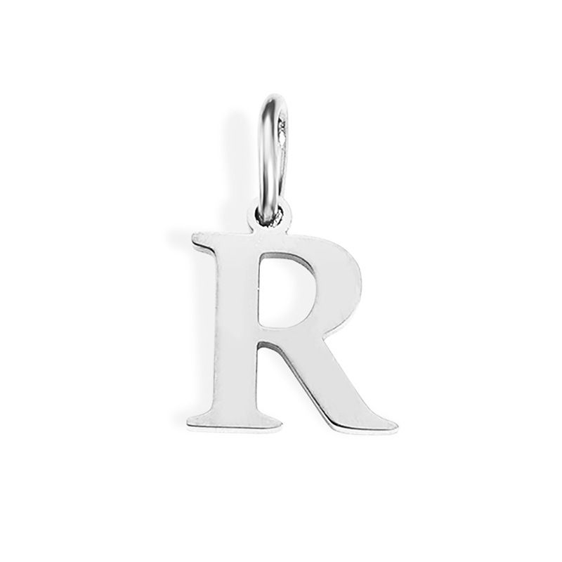 Fashion R-stainless Steel Color Stainless Steel 26 Letters Diy Pendant