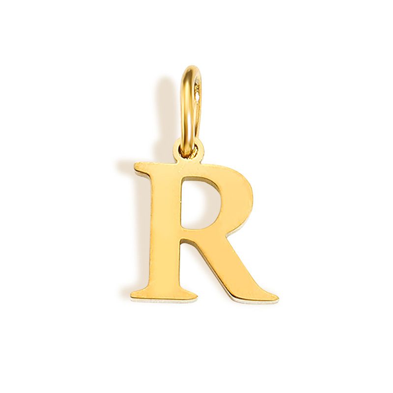 Fashion R-gold Stainless Steel 26 Letters Diy Pendant