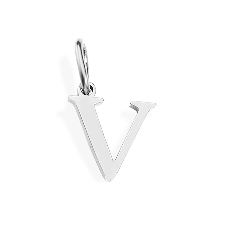 Fashion V-stainless Steel Color Stainless Steel 26 Letters Diy Pendant