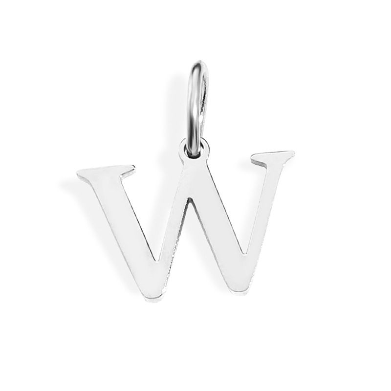 Fashion W-stainless Steel Color Stainless Steel 26 Letters Diy Pendant