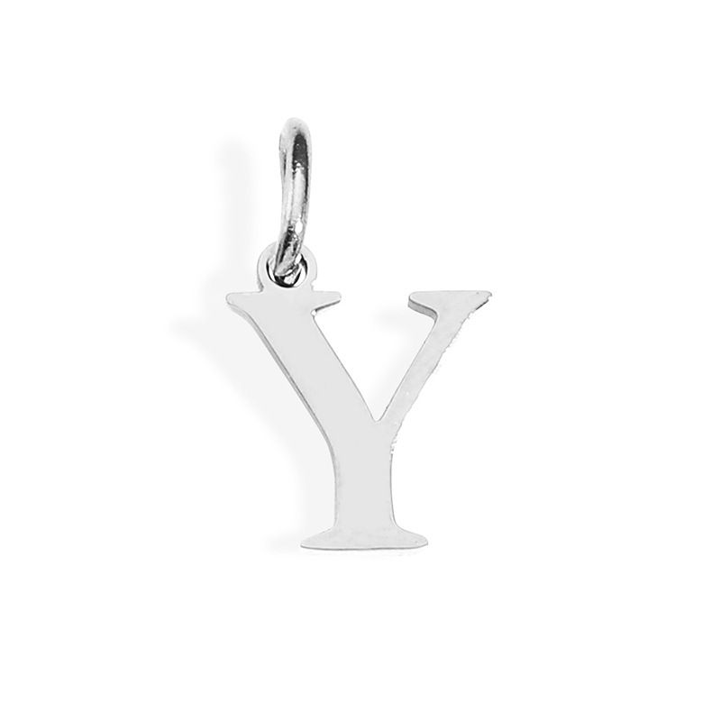 Fashion Y-stainless Steel Color Stainless Steel 26 Letters Diy Pendant