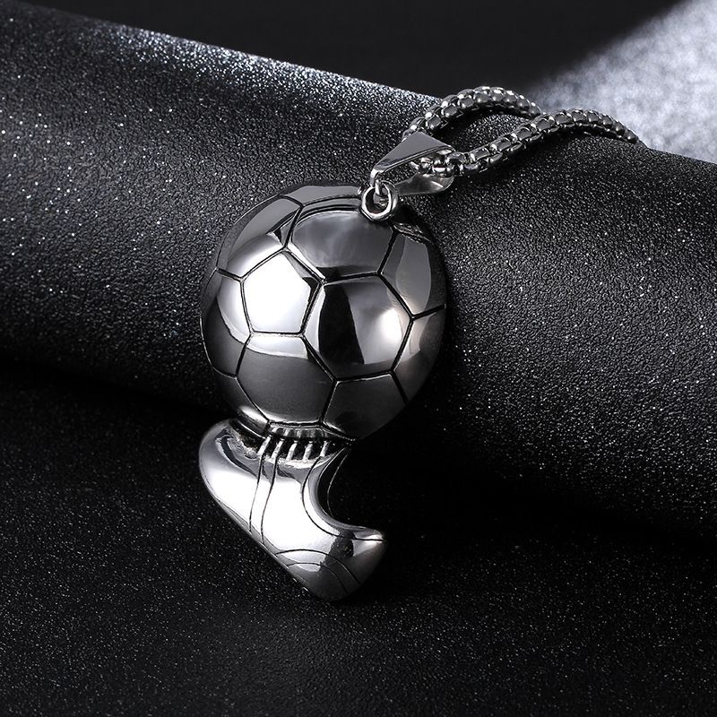 Fashion Football Stainless Steel Football Men's Necklace