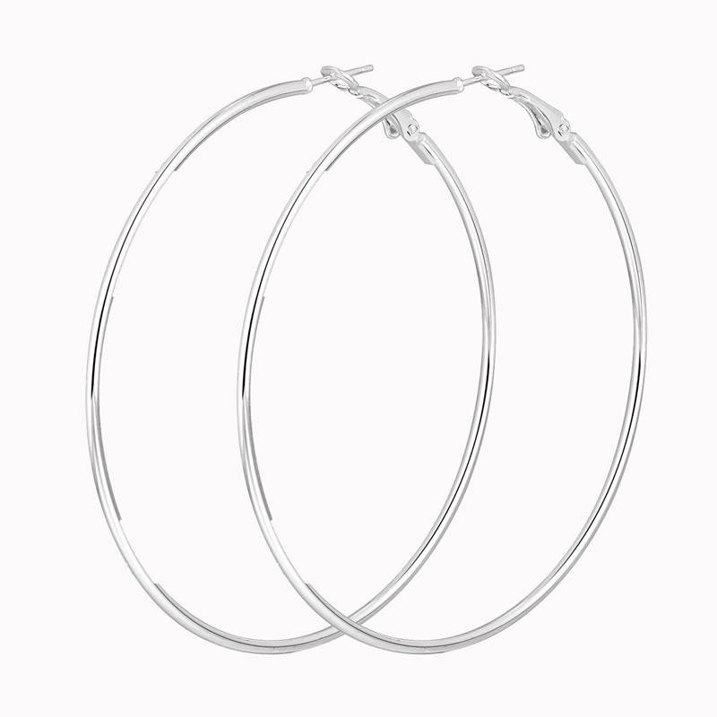 Fashion Silver Alloy Round Earrings