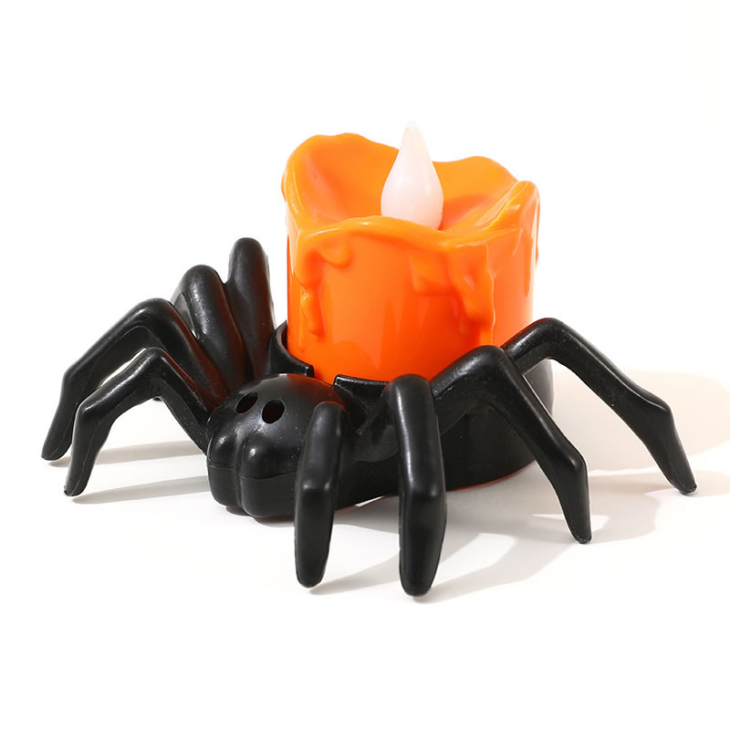 Fashion Spider Back Light (with Battery) Plastic Pumpkin Lantern Ornament