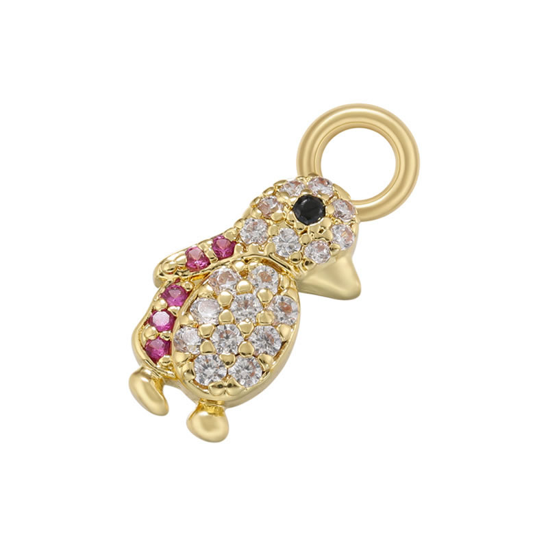Fashion Golden Rose Diamond Bird Copper And Diamond Bird Pendant Accessories