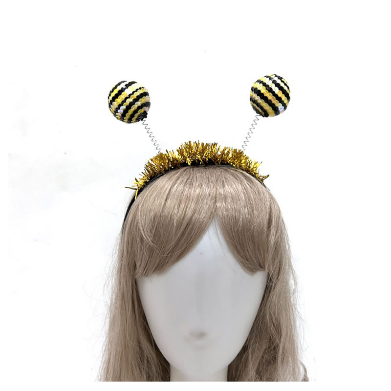 Fashion Bee Sphere Sequined Three-dimensional Ball Headband