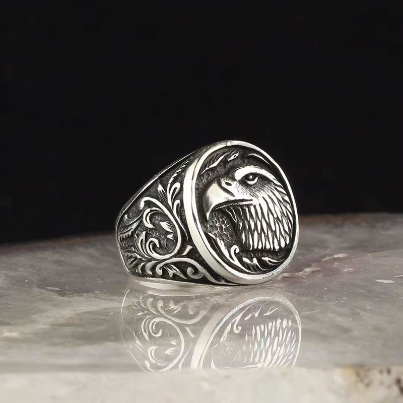 9# Alloy Diamond Lion Head Ring
