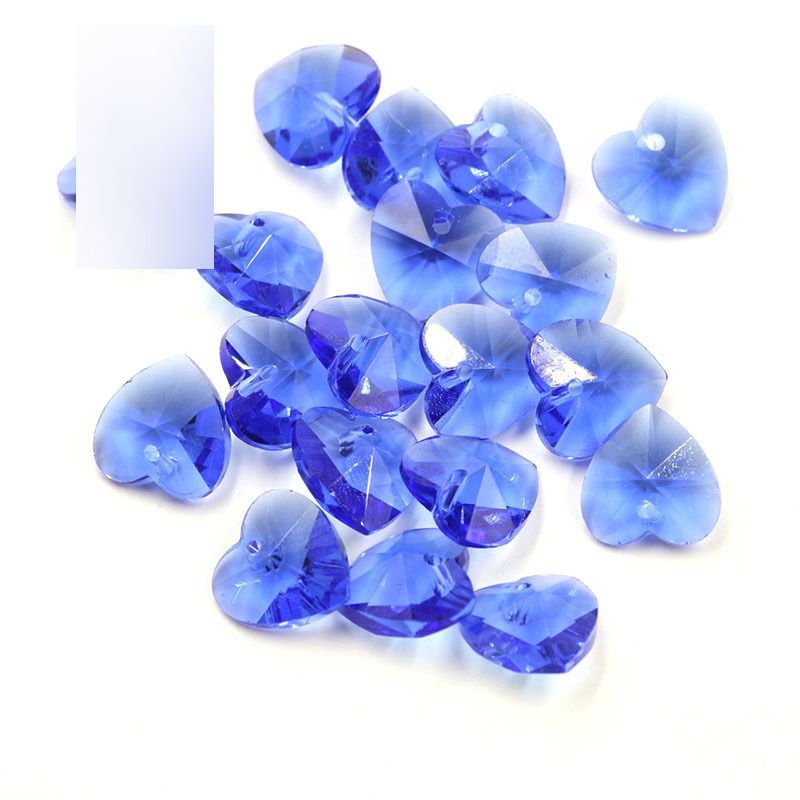 Fashion Light Blue 30 Pieces Love Crystal Diy Accessories