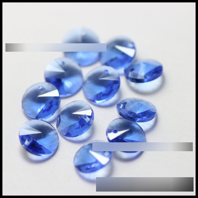 Fashion Dark Blue 50 Pieces Single Hole Satellite Round Crystal Diy Accessories