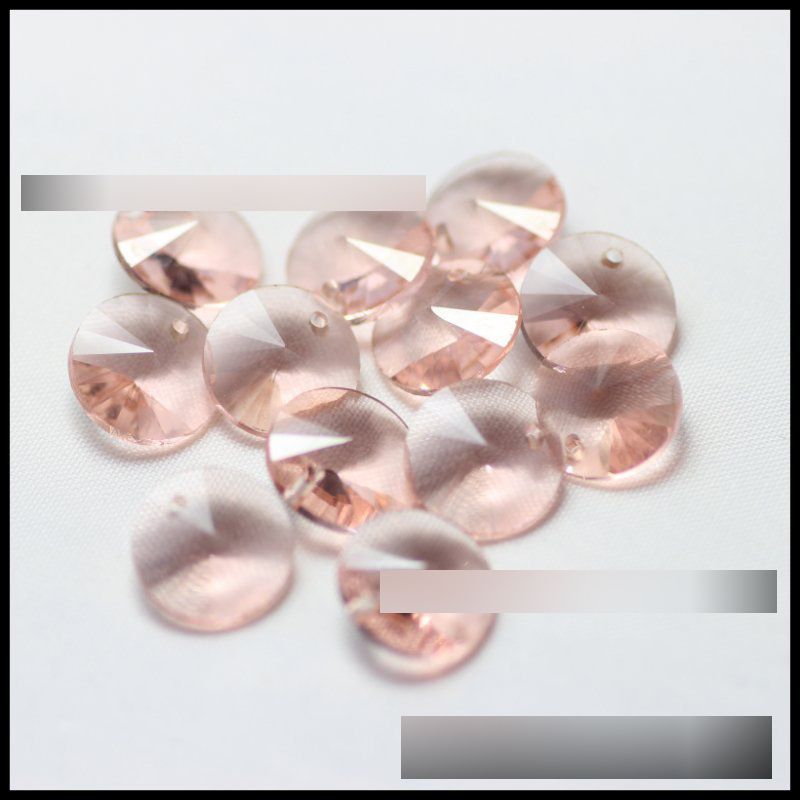 Fashion Water Red 50pcs Single Hole Satellite Round Crystal Diy Accessories