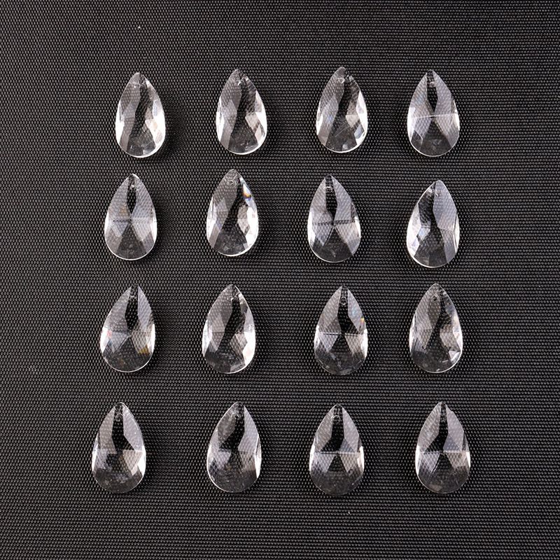 Fashion 20 White Drop-shaped Crystal Diy Accessories