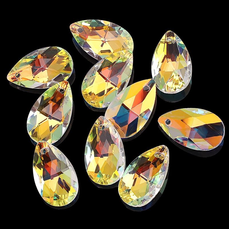 Fashion Rainbow Ab 20pcs Drop-shaped Crystal Diy Accessories