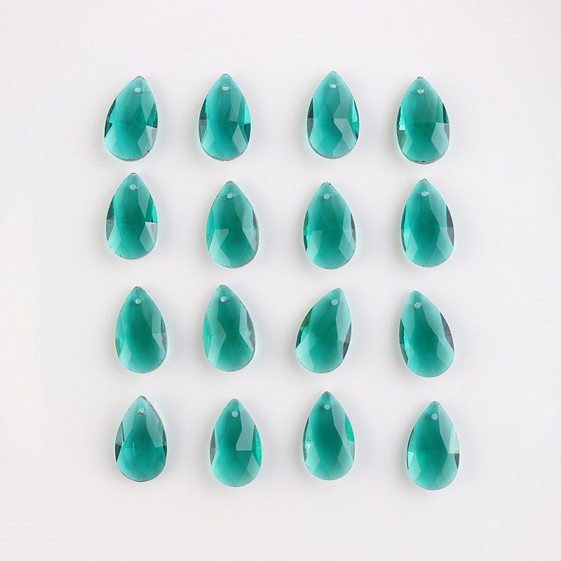 Fashion Hole Green 20pcs Drop-shaped Crystal Diy Accessories