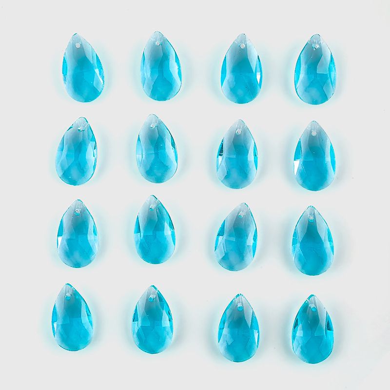 Fashion Lake Blue 20 Pieces Drop-shaped Crystal Diy Accessories