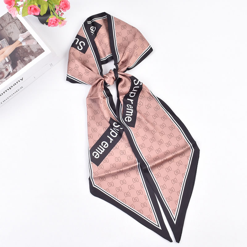 Fashion Camel Polyester Printed Double Layer Long Diagonal Scarf