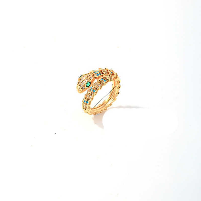 Fashion Ring 8 Copper And Diamond Snake Open Ring